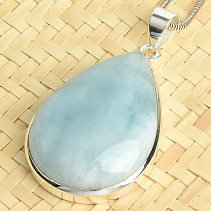 Aquamarine silver pendant Ag 925/1000 21.4g