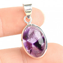 Oval pendant from amethyst Ag 925/1000 4.3g
