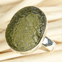 Vltavín surový prsten vel.50 Ag 925/1000 4,7g