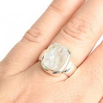 Měsíční kámen surový prsten vel. 55 Ag 925/1000 7,8g