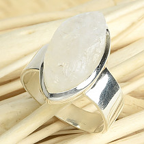 Měsíční kámen surový prsten vel. 54 Ag 925/1000 6g