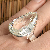 Ring with cut crystal Ag 925/1000 24g size 61