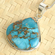 Pendant turquoise with copper Ag 925/1000 10g