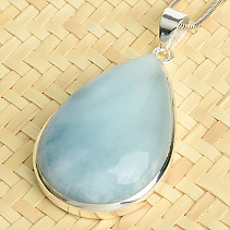 Aquamarine pendant silver Ag 925/1000 25.2g