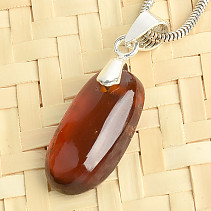 Garnet hessonite pendant with handle Ag 925/1000 2.7g