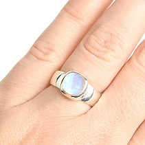 Moonstone raw ring size 54 Ag 925/1000 5.8g
