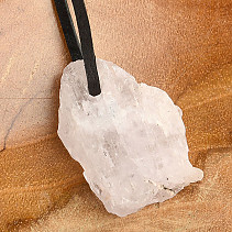 Kunzite crystal pendant on leather 9.5g