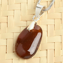 Garnet hessonite pendant with handle Ag 925/1000 2.2g