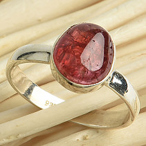 Spinel red ring size 56 Ag 925/1000 3g