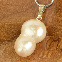 Pendant with river pearl Ag 925/1000 handle 4.6g