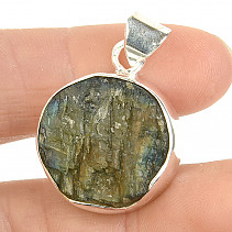 Labradorite raw pendant silver Ag 925/1000 9.1g