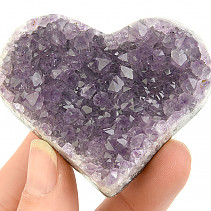 Heart made of natural amethyst from Brazil 75g