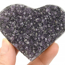 Heart made of natural amethyst from Brazil 80g