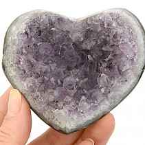 Heart made of natural amethyst from Brazil 240g