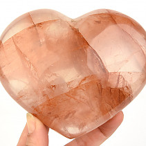 Křišťál s hematitem ve tvaru srdce z Madagaskaru 929g