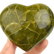 Zelený opál srdce z Madagaskaru 328g