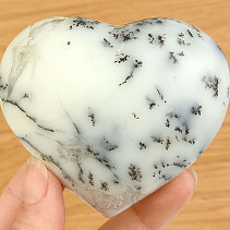 Dendritický opál srdce s dutinkou z Madagaskaru 233g