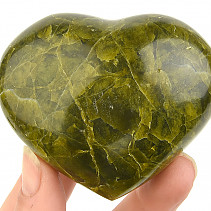 Zelený opál srdce z Madagaskaru 188g