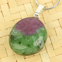 Ruby in zoisite pendant handle Ag 925/1000 5.2g