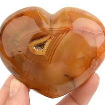 Agate and carnelian heart from Madagascar 255g