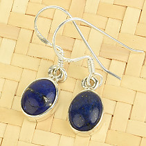Earrings oval lapis lazuli silver Ag 925/1000