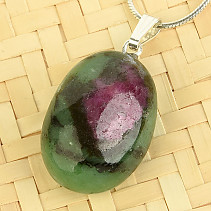 Ruby in zoisite QEX pendant handle Ag 925/1000 7.1g