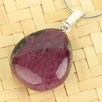 Ruby in zoisite QEX pendant handle Ag 925/1000 4.8g