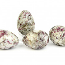 Rubellite in egg quartz (Madagascar) approx. 45mm