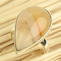 Silver ring with agate size 52 Ag 925/1000 7.9g
