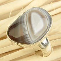 Achátový prsten stříbrný vel.57 Ag 925/1000 8,6g