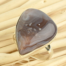 Stříbrný prsten s achátem vel.53 Ag 925/1000 5,5g