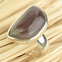 Silver ring with agate size 57 Ag 925/1000 9.3g