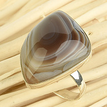 Stříbrný prsten s achátem vel.55 Ag 925/1000 7,0g