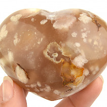 Pink agate heart from Madagascar 224g