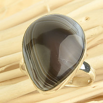 Achátový prsten stříbro vel.54 Ag 925/1000 5,1g