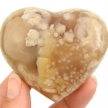 Pink agate heart from Madagascar 172g