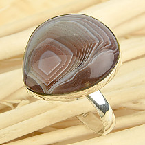 Agate silver ring size 59 Ag 925/1000 5.2g