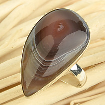 Agate silver ring size 55 Ag 925/1000 5.0g