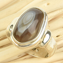 Achátový prsten stříbrný vel.54 Ag 925/1000 8,5g