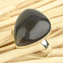 Stříbrný prsten s achátem vel.53 Ag 925/1000 4,0g