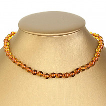 Amber necklace of honey balls 36cm (child size)