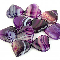 Agate purple (dyed) heart 20mm