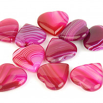 Agate pink (dyed) heart 20mm