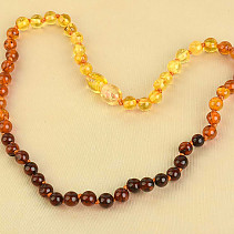 Amber necklace colored balls 32cm (child size)