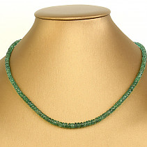 Emerald necklace cut Ag 925/1000 12.3g (44-50cm)