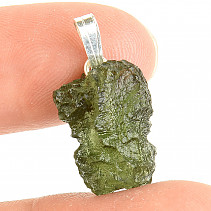 Pendant with natural moldavite handle Ag 925/1000 1.9g