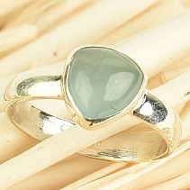 Akvamarín prsten trigon Ag 925/1000