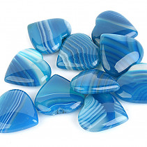 Blue agate (dyed) heart 20mm