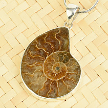 Ammonite pendant silver Ag 925/1000 5.3g