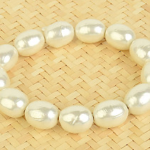 Pearl bracelet oval 15x12mm